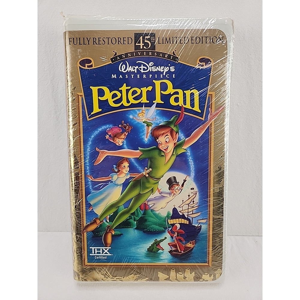 Peter Pan VHS 1998 45th Anniversary Limited Edition Walt Disney Sealed